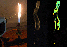 Endoscopic flame temperature imaging